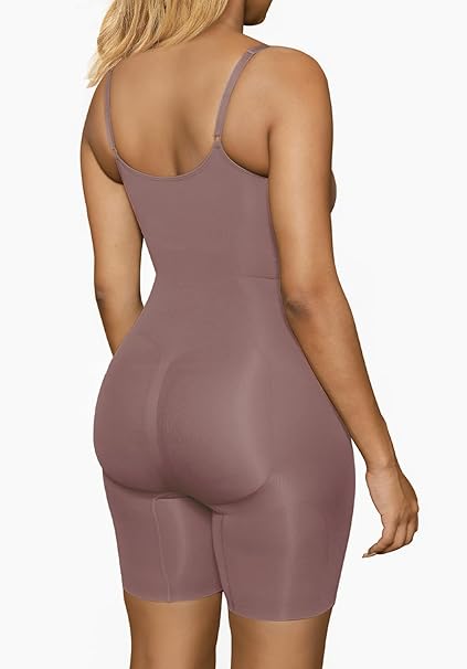 Women's Tummy Control Butt Lifter Mid Thigh Shapewear Bodysuit