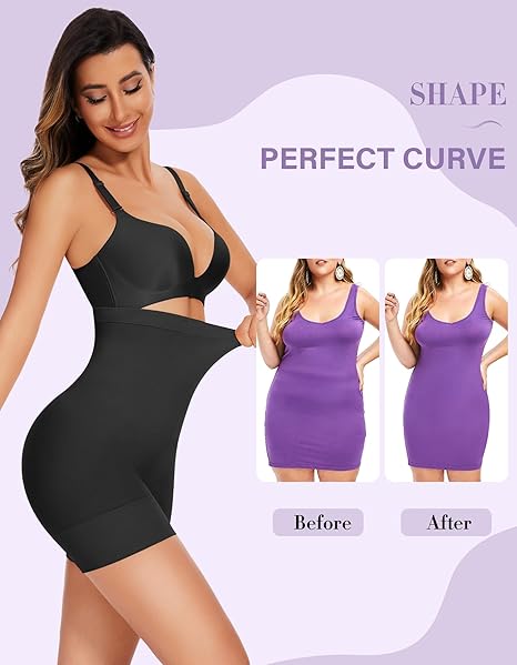 Women's High Waist Shorts Shapewear Bodysuit