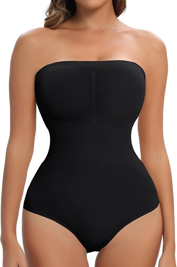 Women's Thong Strapless Sculpting Shapewear Bodysuit