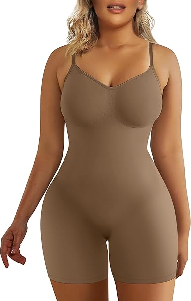 Women's Tummy Control Butt Lifter Mid Thigh Shapewear Bodysuit