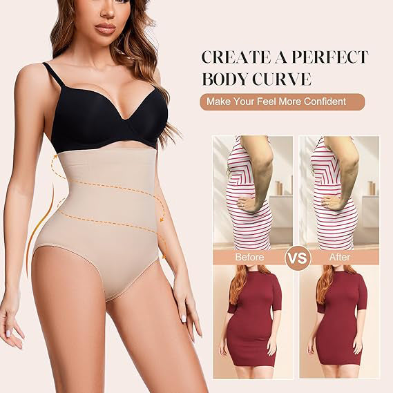 Women's High Waisted Tummy Control Panty Shapewear Bodysuit