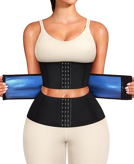 Women's Sweat Waist Trainer Tummy Control Shapewear Bodysuit