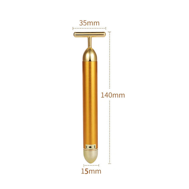 24K Gold T Beauty Bar Facial Roller Massager