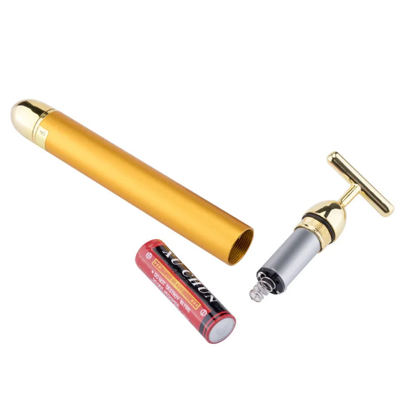 24K Gold T Beauty Bar Facial Roller Massager