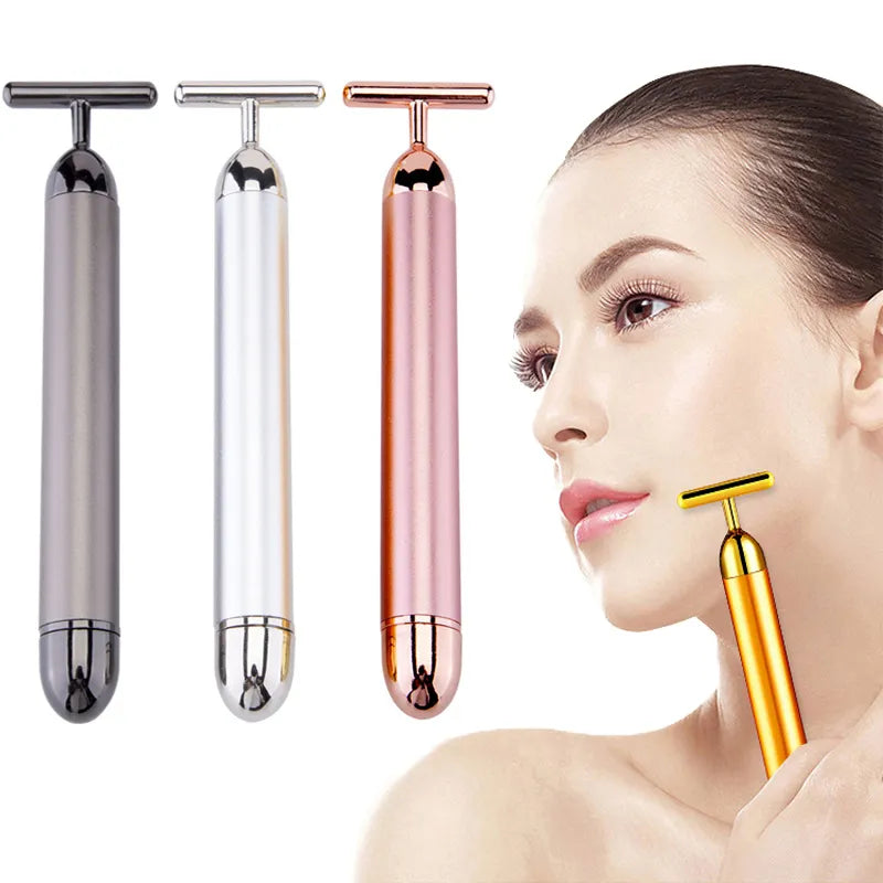 24K Gold T Beauty Bar Facial Roller Massager
