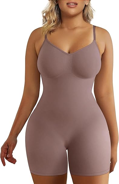 Women's Tummy Control Butt Lifter Mid Thigh Shapewear Bodysuit