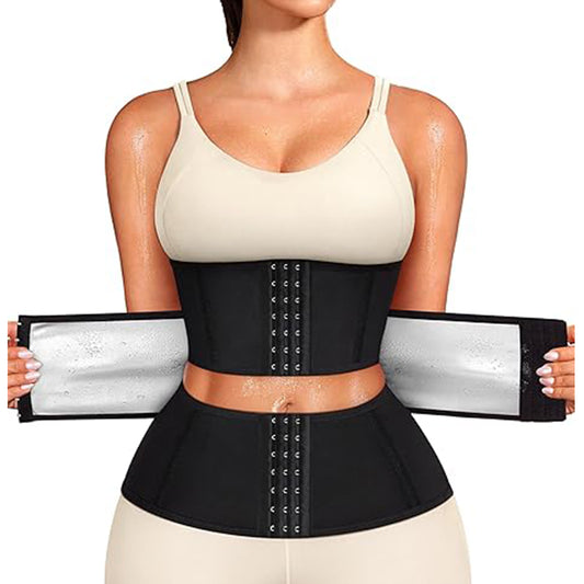 Women's Sweat Waist Trainer Tummy Control Shapewear Bodysuit