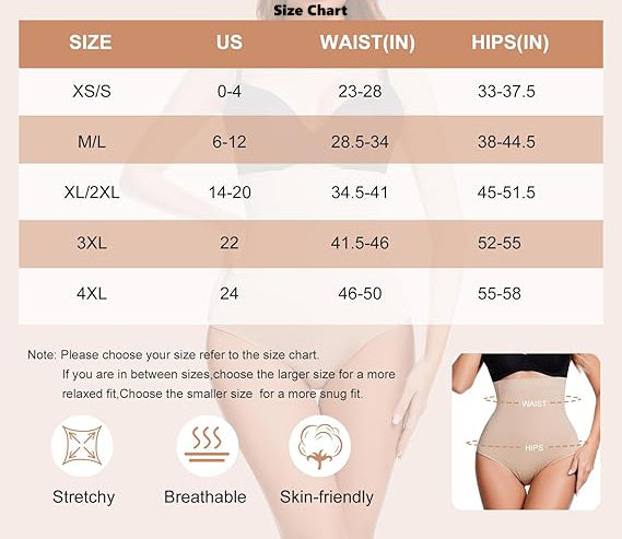 Women's High Waisted Tummy Control Panty Shapewear Bodysuit