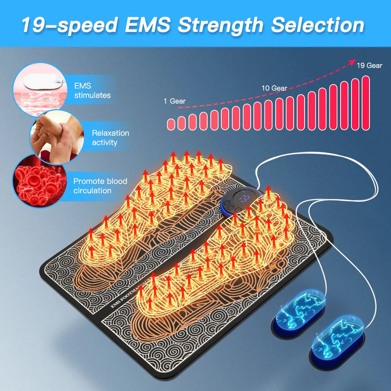 Portable Foldable EMS Foot Massager Pad